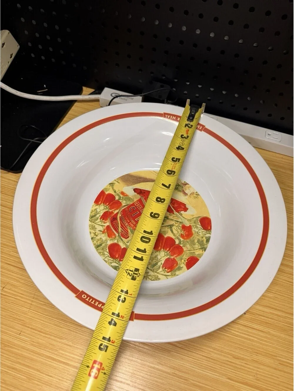 Pottery Barn Pasta Rustica Tomato Piselli Pattern Pasta Serving Bowl 10